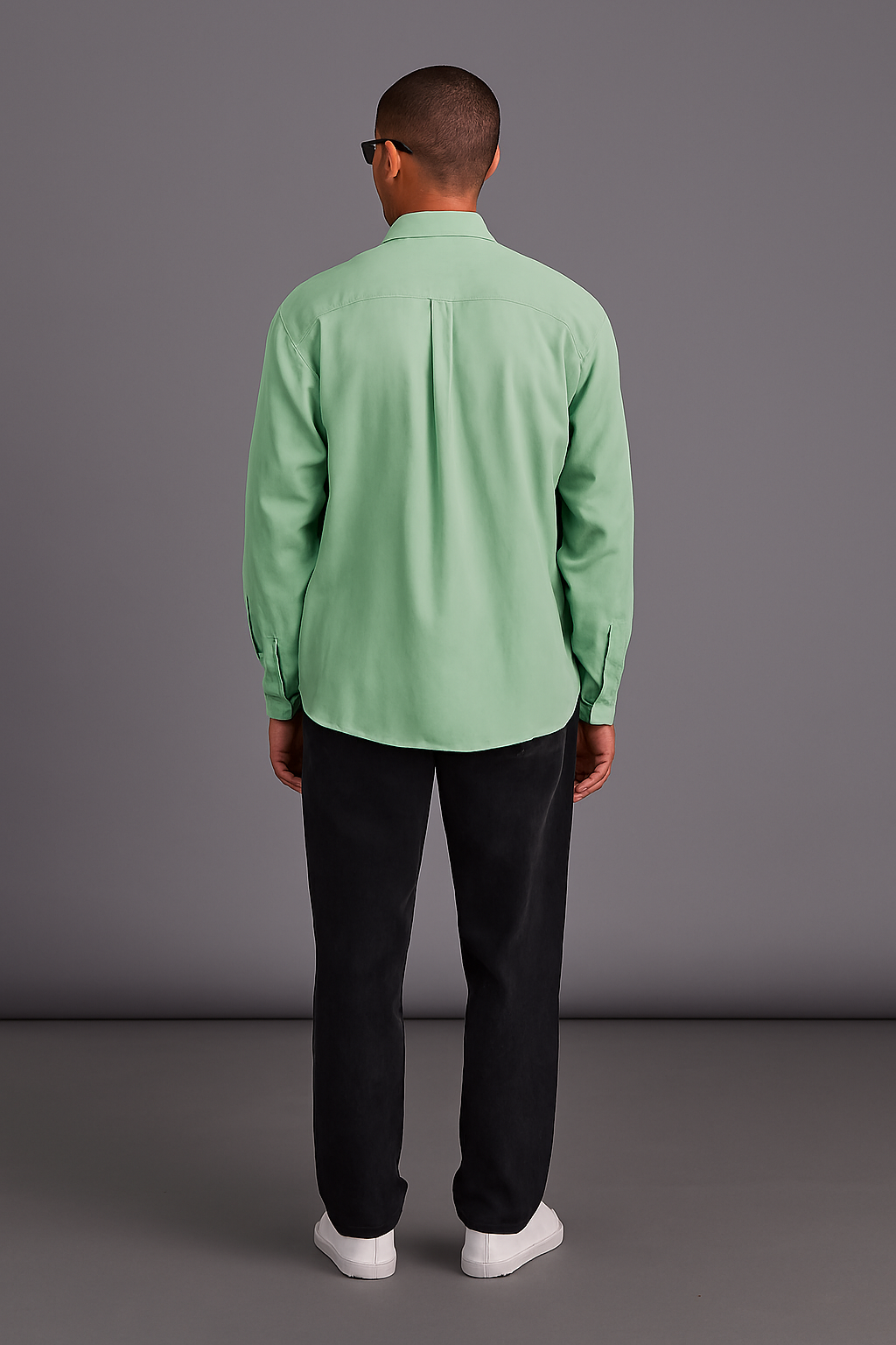 Light Green Regular Fit Solid Shirt