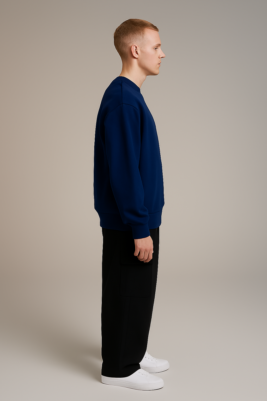 Navy Blue Oversized Sweatshirt