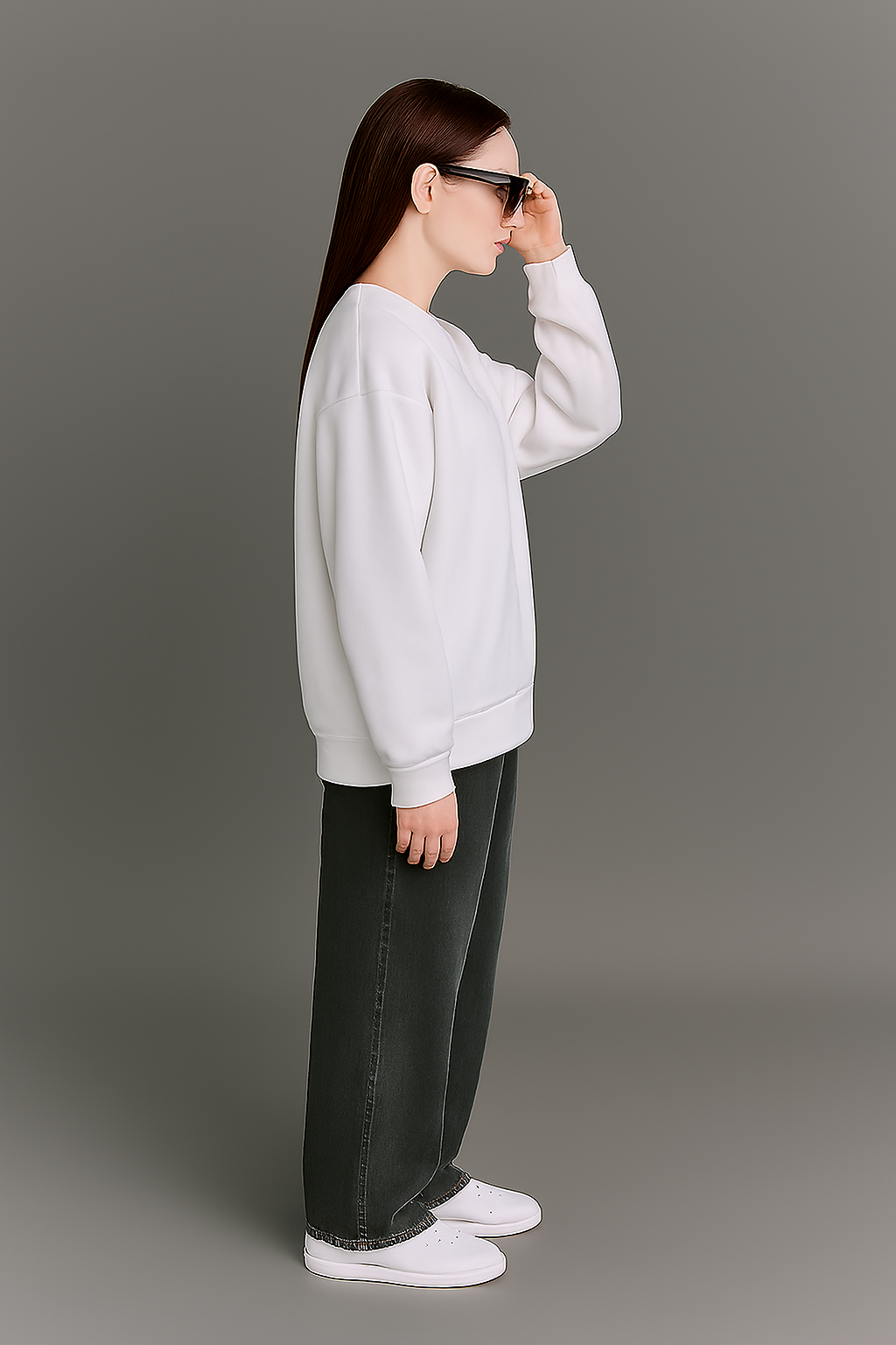 White Oversized Sweatshirt