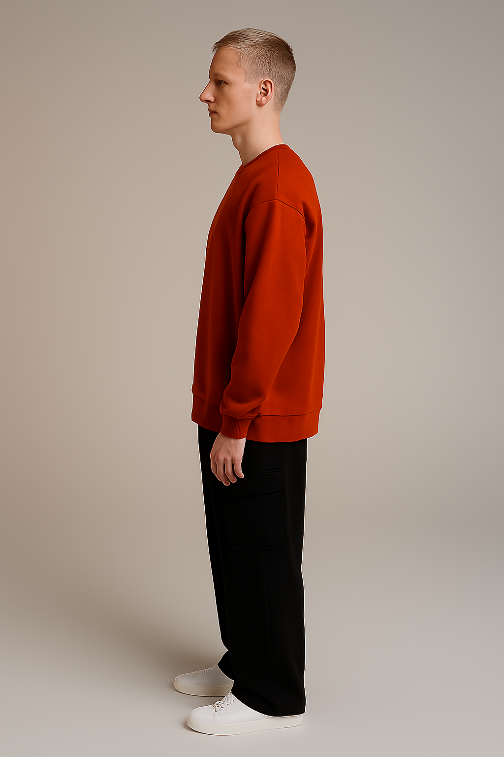 Orange Oversized Sweatshirt