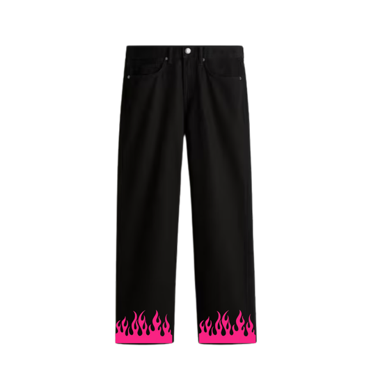 Black Baggy Fit Streetwear Jeans