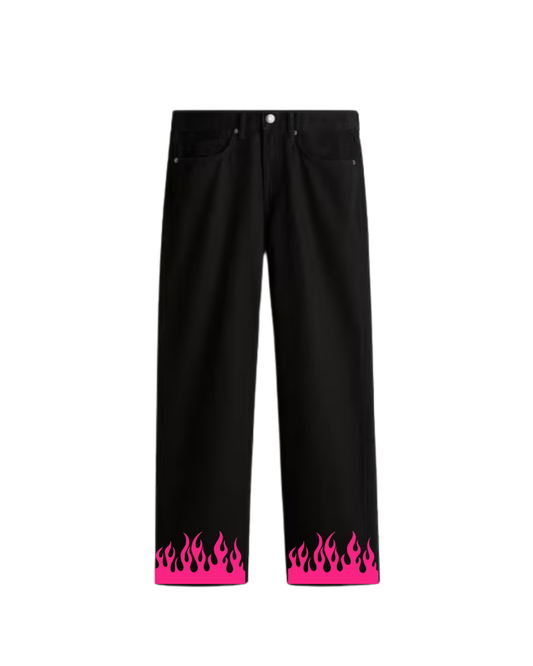 Black Baggy Fit Streetwear Jeans