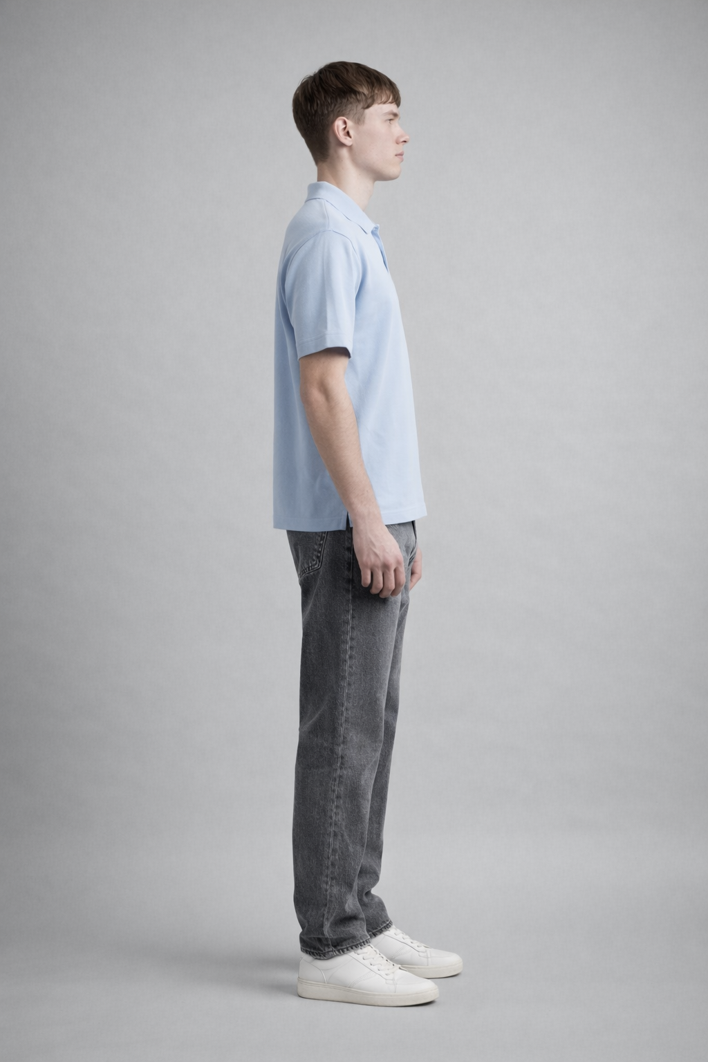 Solid Sky Blue Polo Tshirt