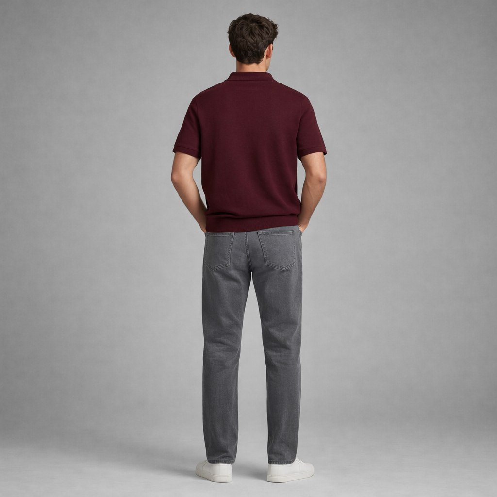 Solid Maroon Polo Tshirt