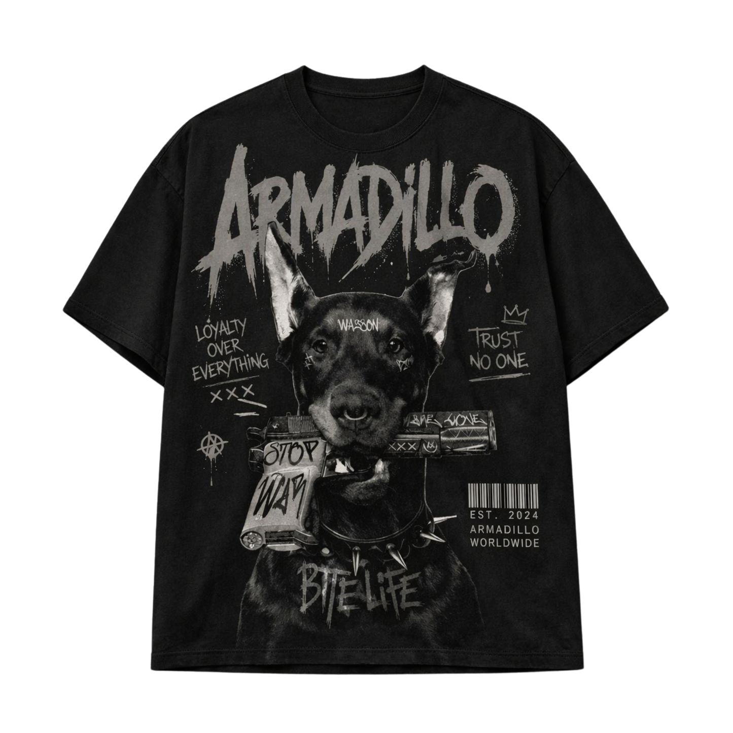 Armadillo Guard Dog  Oversized Tshirt