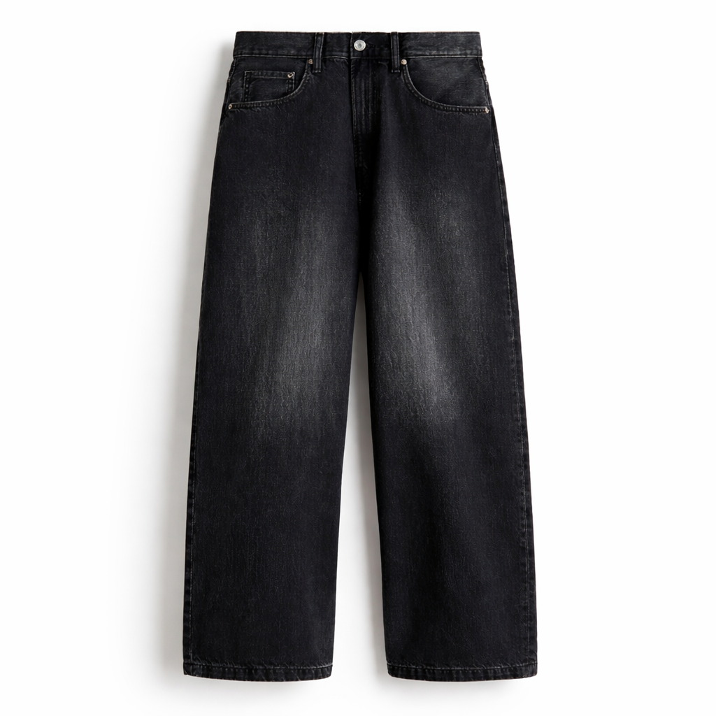 Charcoal Black Baggy Fit Jeans