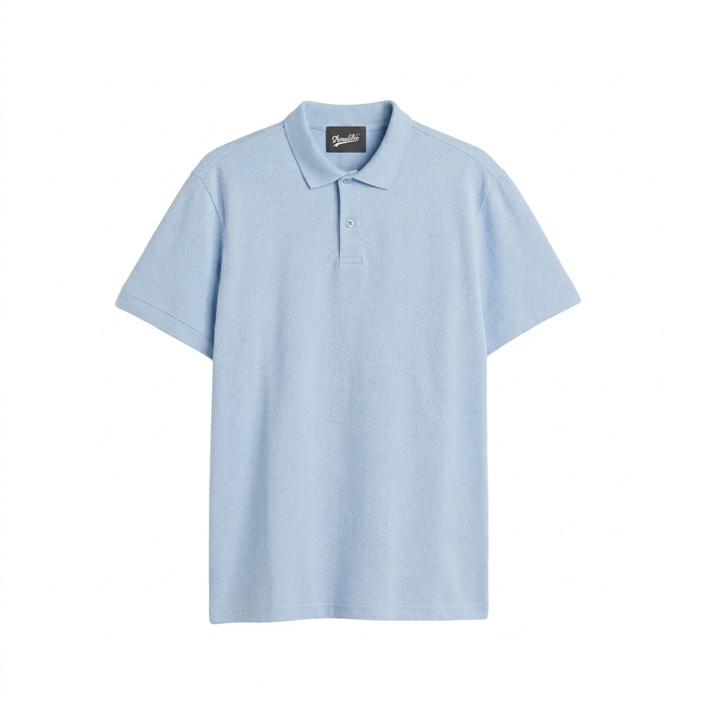 Solid Sky Blue Polo Tshirt