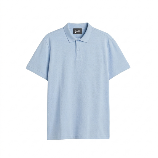 Solid Sky Blue Polo Tshirt