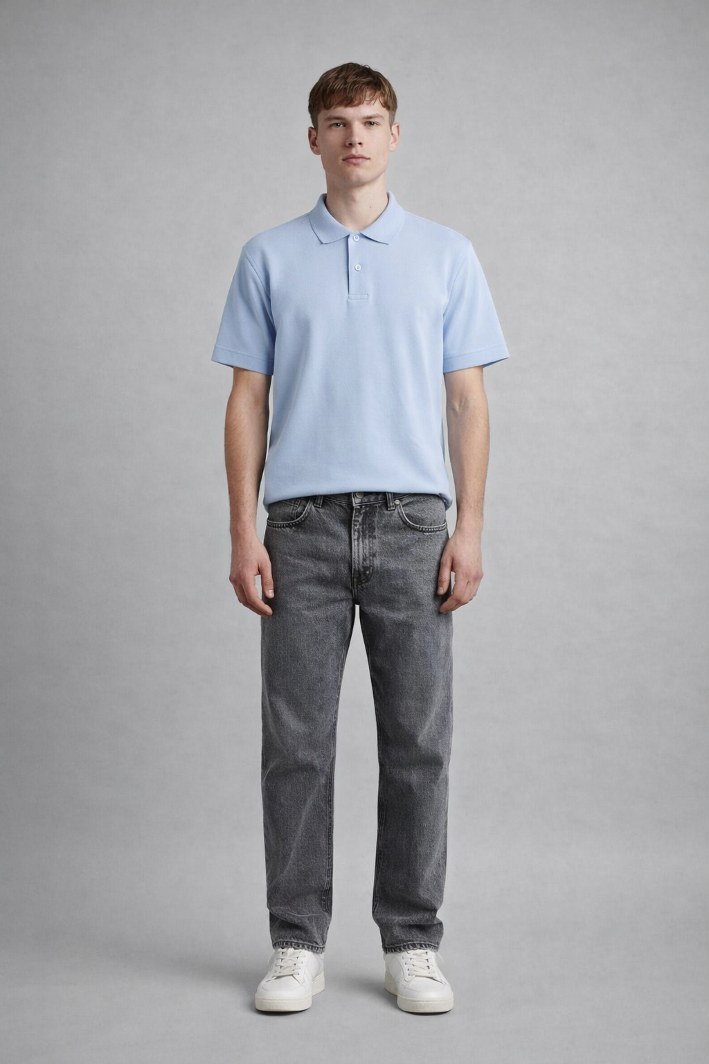 Solid Sky Blue Polo Tshirt