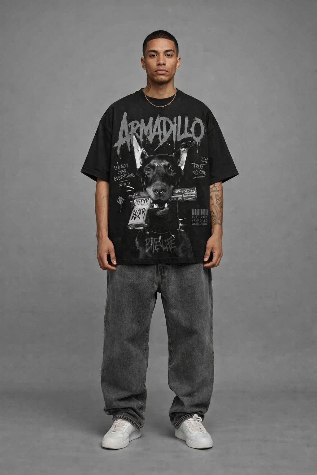 Armadillo Guard Dog  Oversized Tshirt