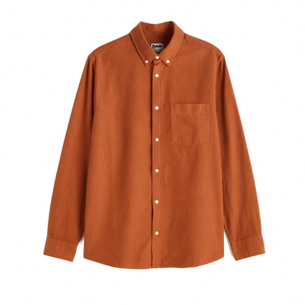 Rust Regular Fit Solid Shirt