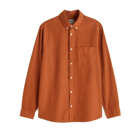 Rust Regular Fit Solid Shirt