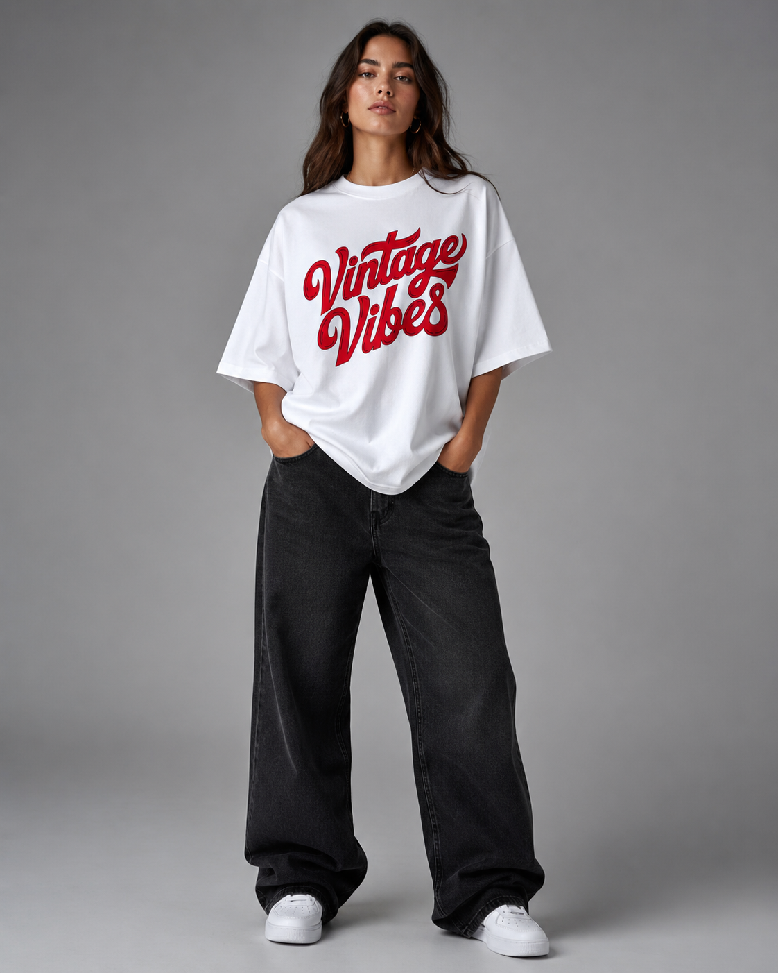 Vintage Vibe Printed Oversized Tshirt