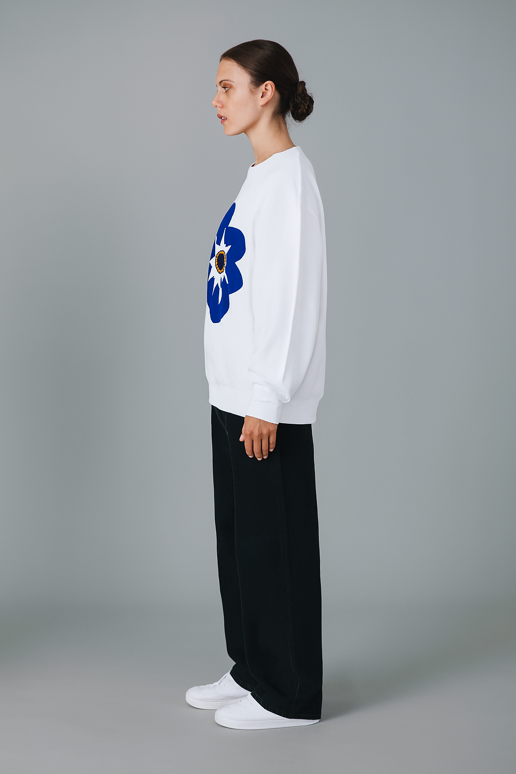 Floral Printed Oversized Sweatshirt