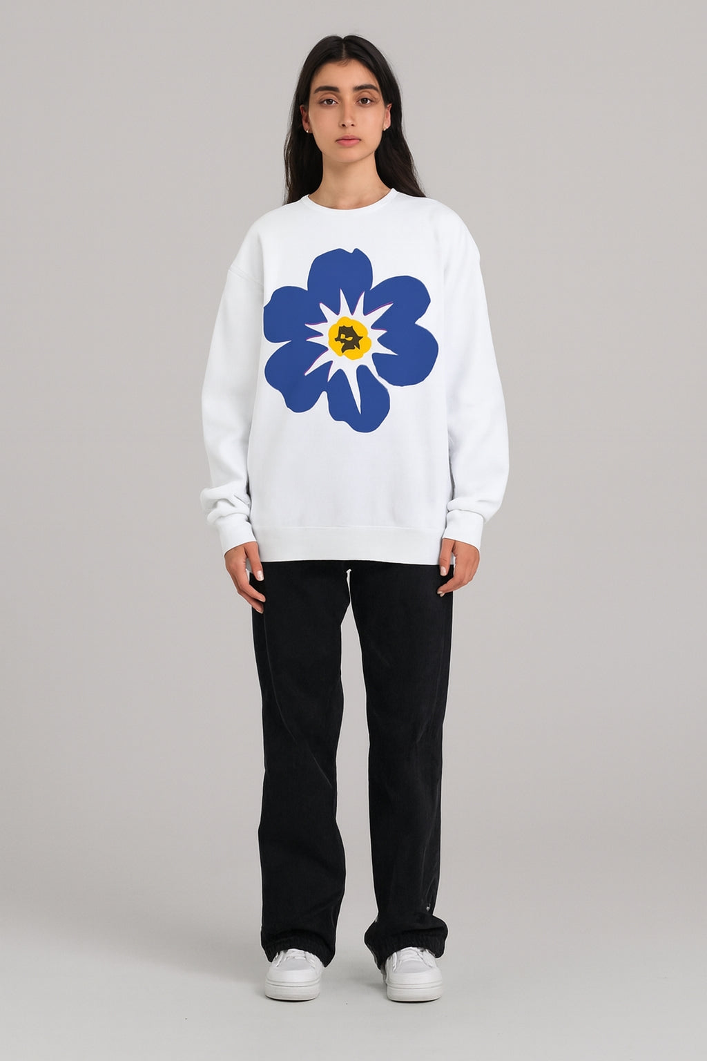 Floral Printed Oversized Sweatshirt