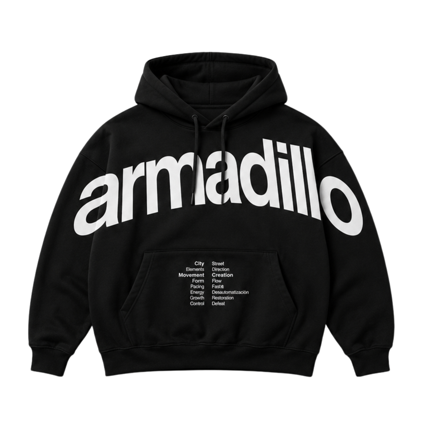 Armadillo printed Oversized Hoodie