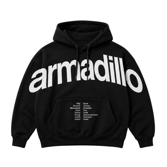 Armadillo printed Oversized Hoodie