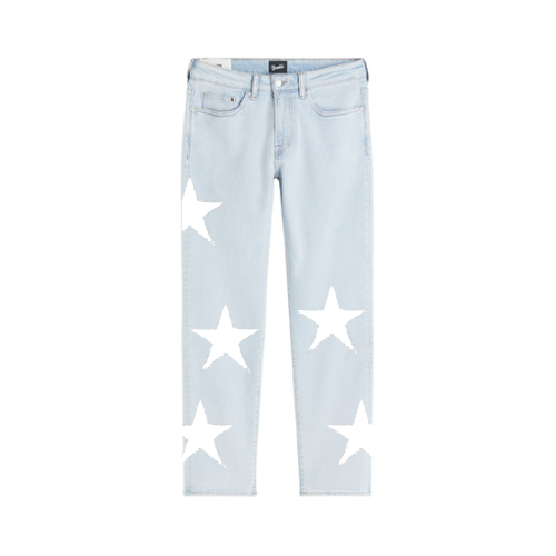 Printed Baggy Fit Jeans