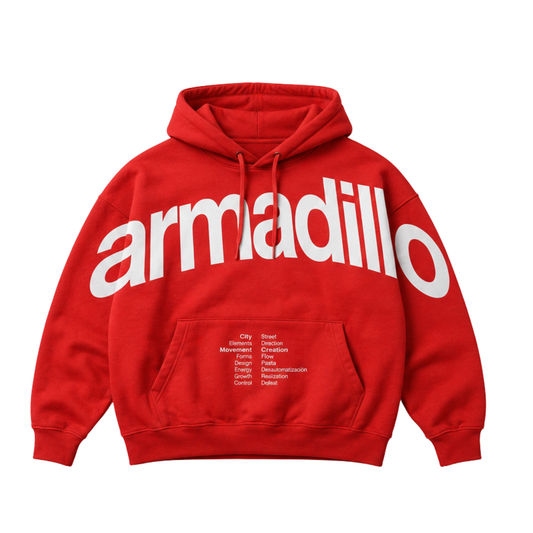 Armadillo printed Oversized Hoodie
