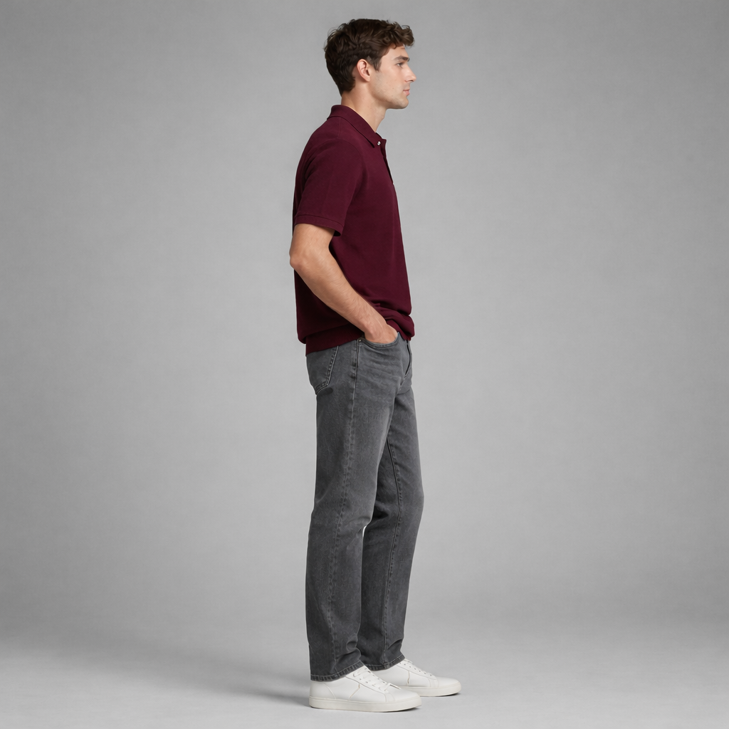 Solid Maroon Polo Tshirt