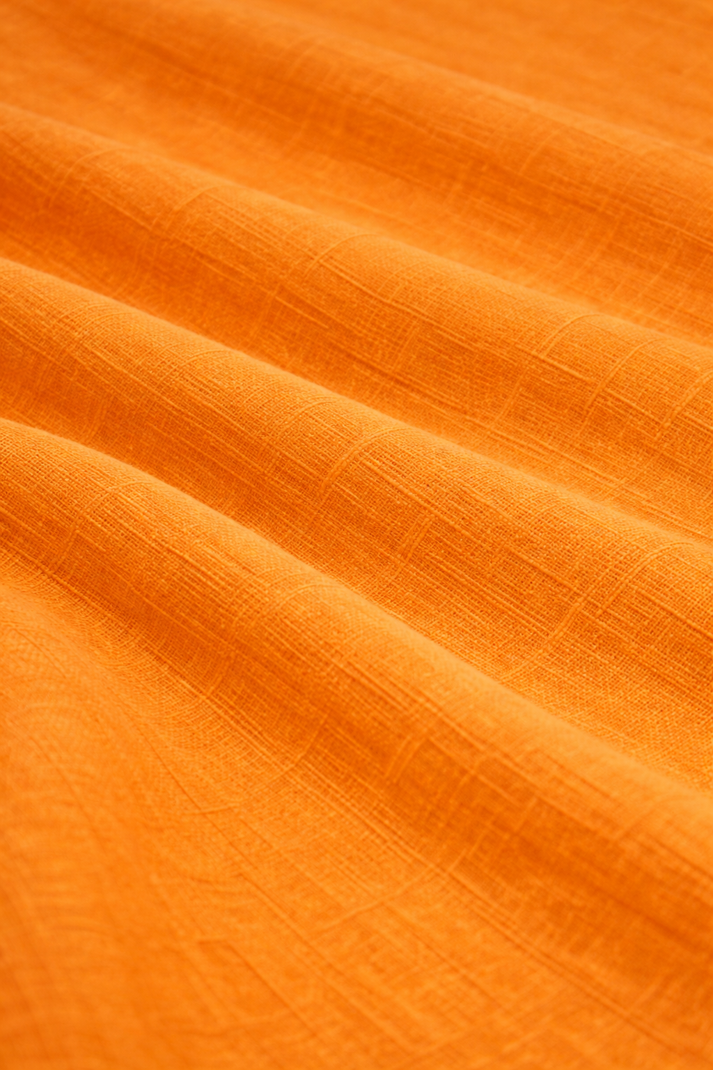 Solid Orange Cotton Kurta