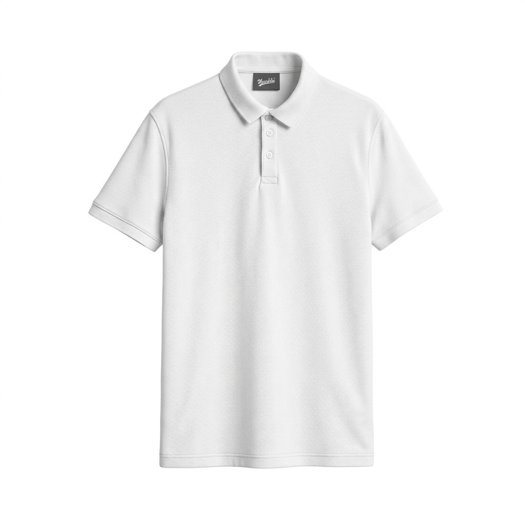 Solid White Polo Tshirt