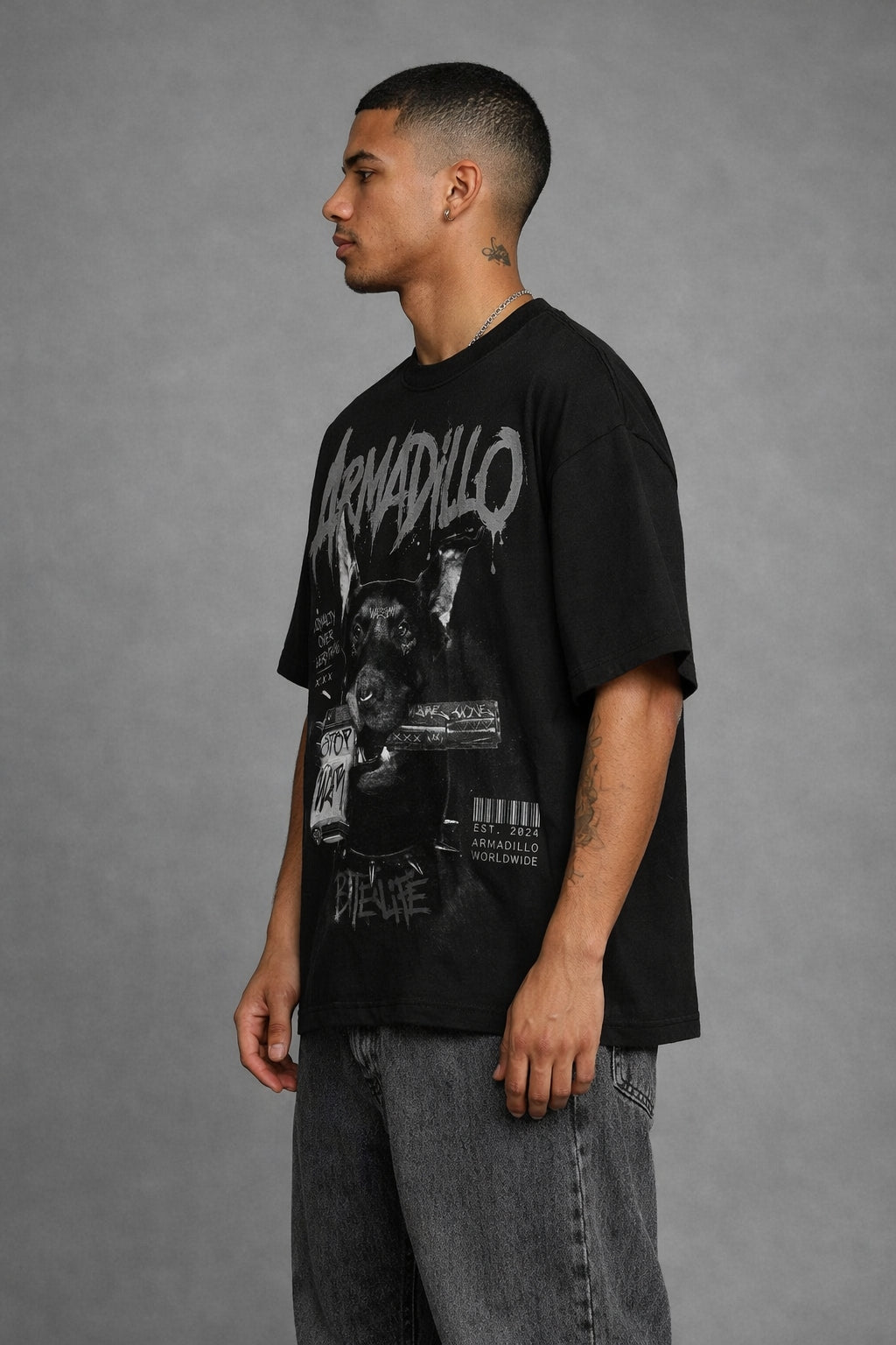 Armadillo Guard Dog  Oversized Tshirt