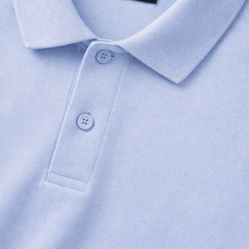 Solid Sky Blue Polo Tshirt