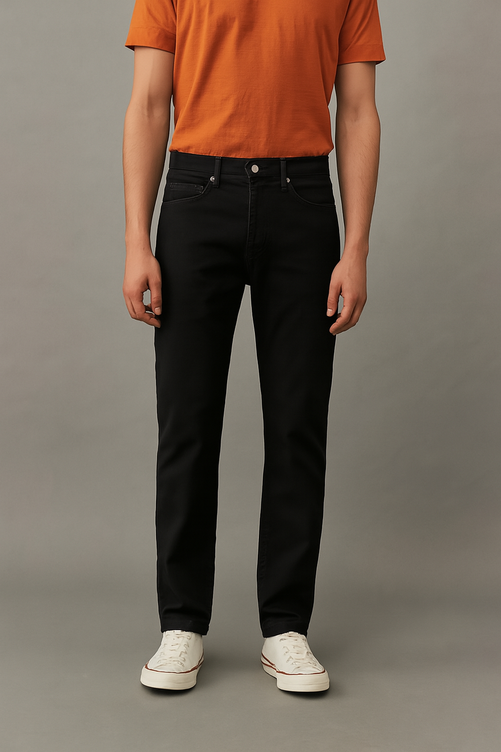 Black Regular Fit Jeans
