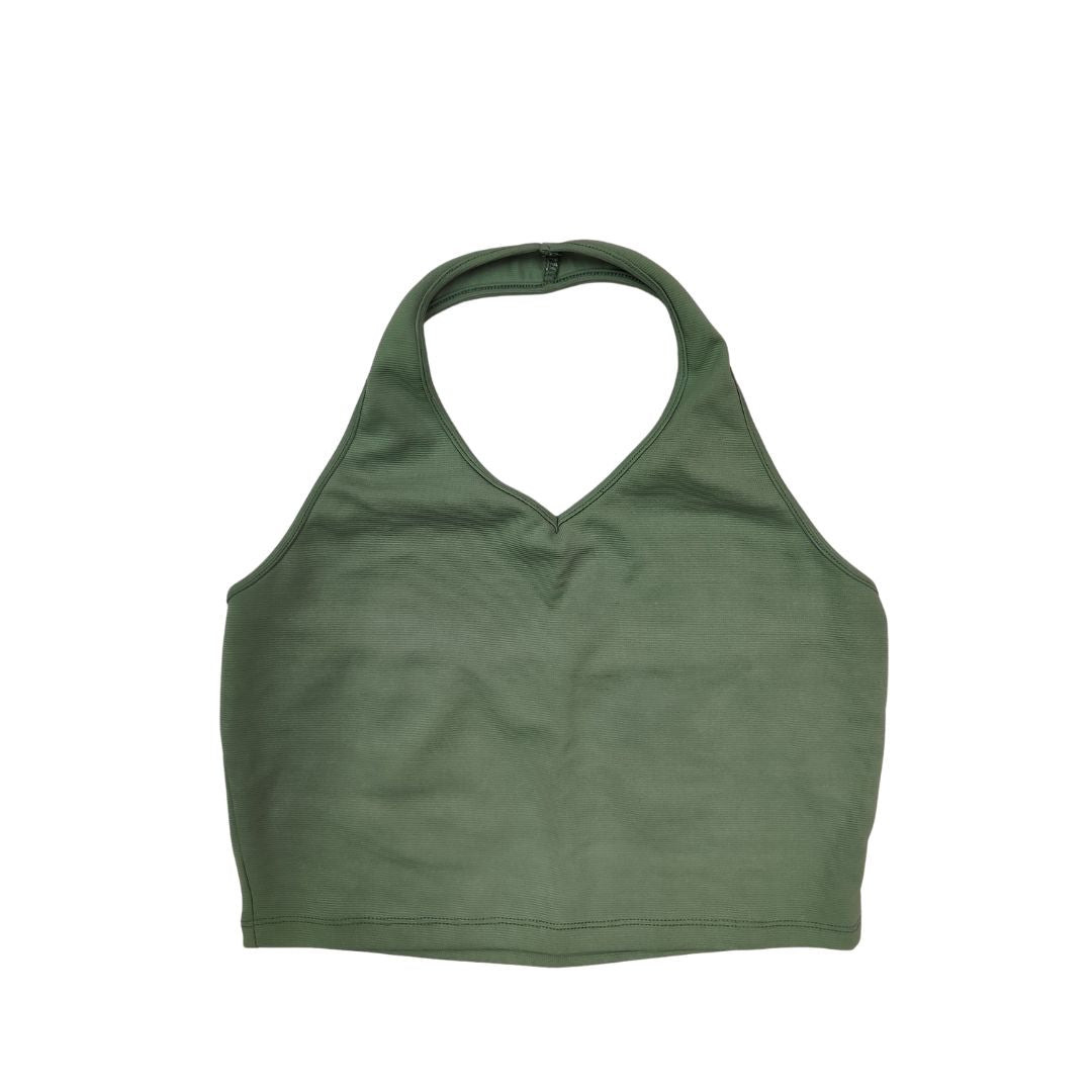 Green Sleeveless Crop Top