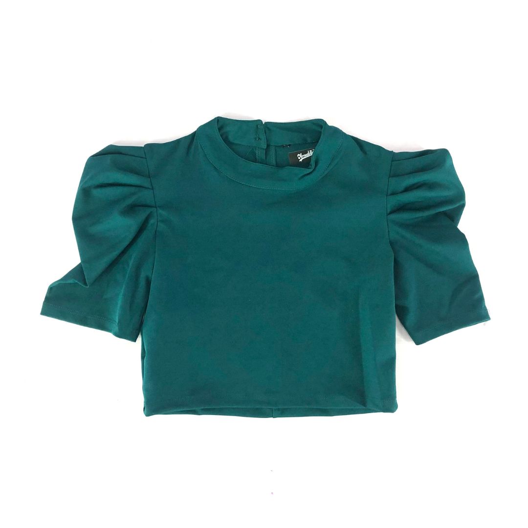 Green Power Shoulder Top