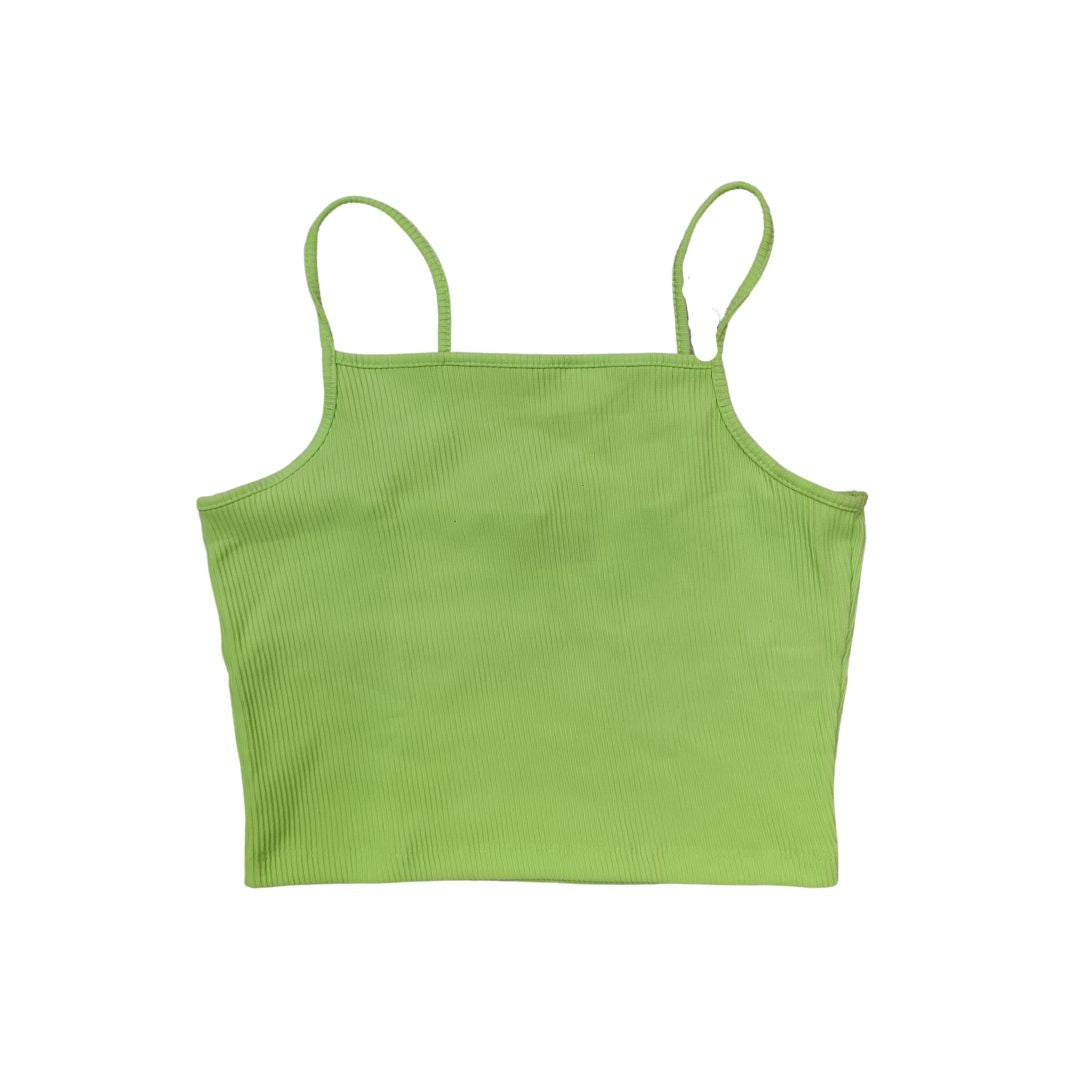 Green Fitted Crop Top