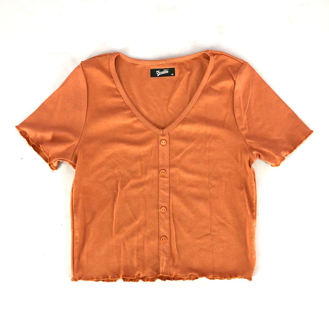 Orange Halfsleeve Top